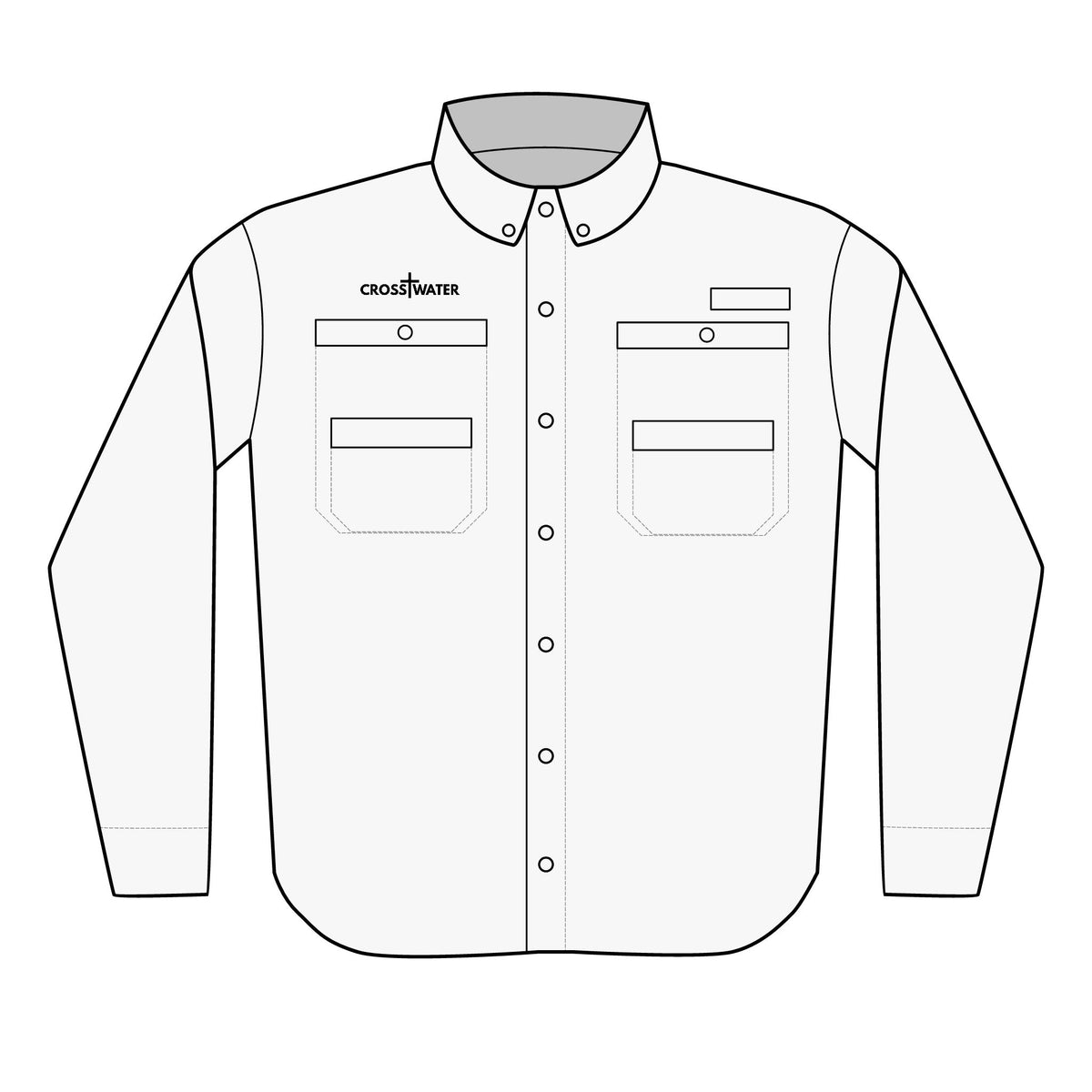 CROSSWATER by GraceX - Men's Embroidered PFG Tamiami II Fishing Shirt, Casual Outdoor, Travel Gear, Summer Outfit, Great Gift for Dads