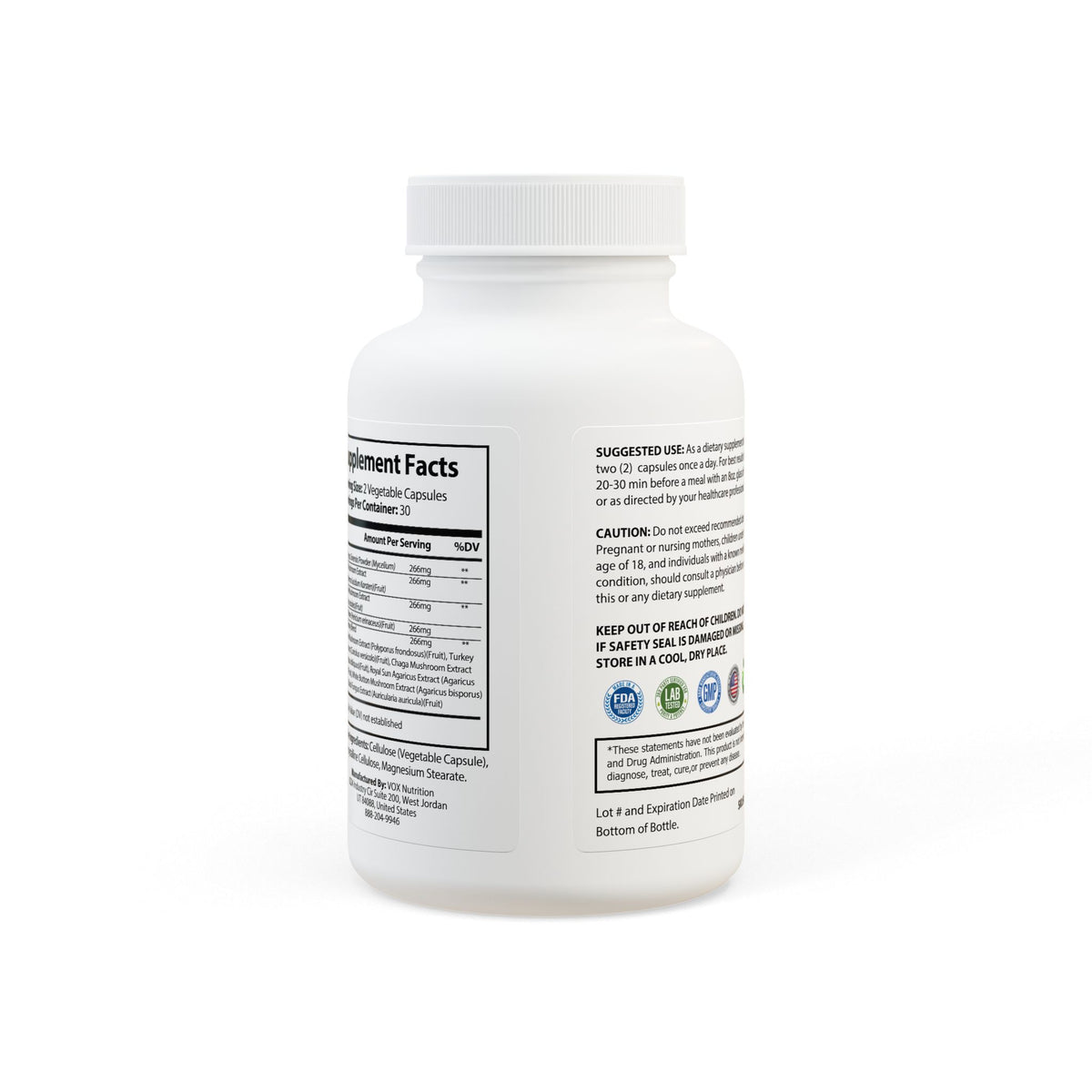 MIND by GraceX - Mushroom Blend Supplement (60 Capsules)