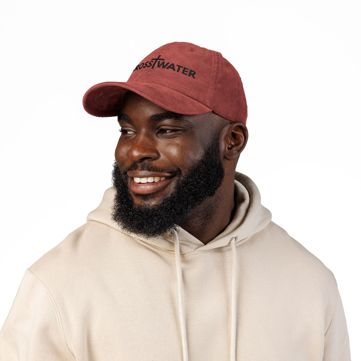 CROSSWATER Fishing Apparel - Vintage Corduroy Cap - Stylish Embroidered Hat for Casual Fishing Days
