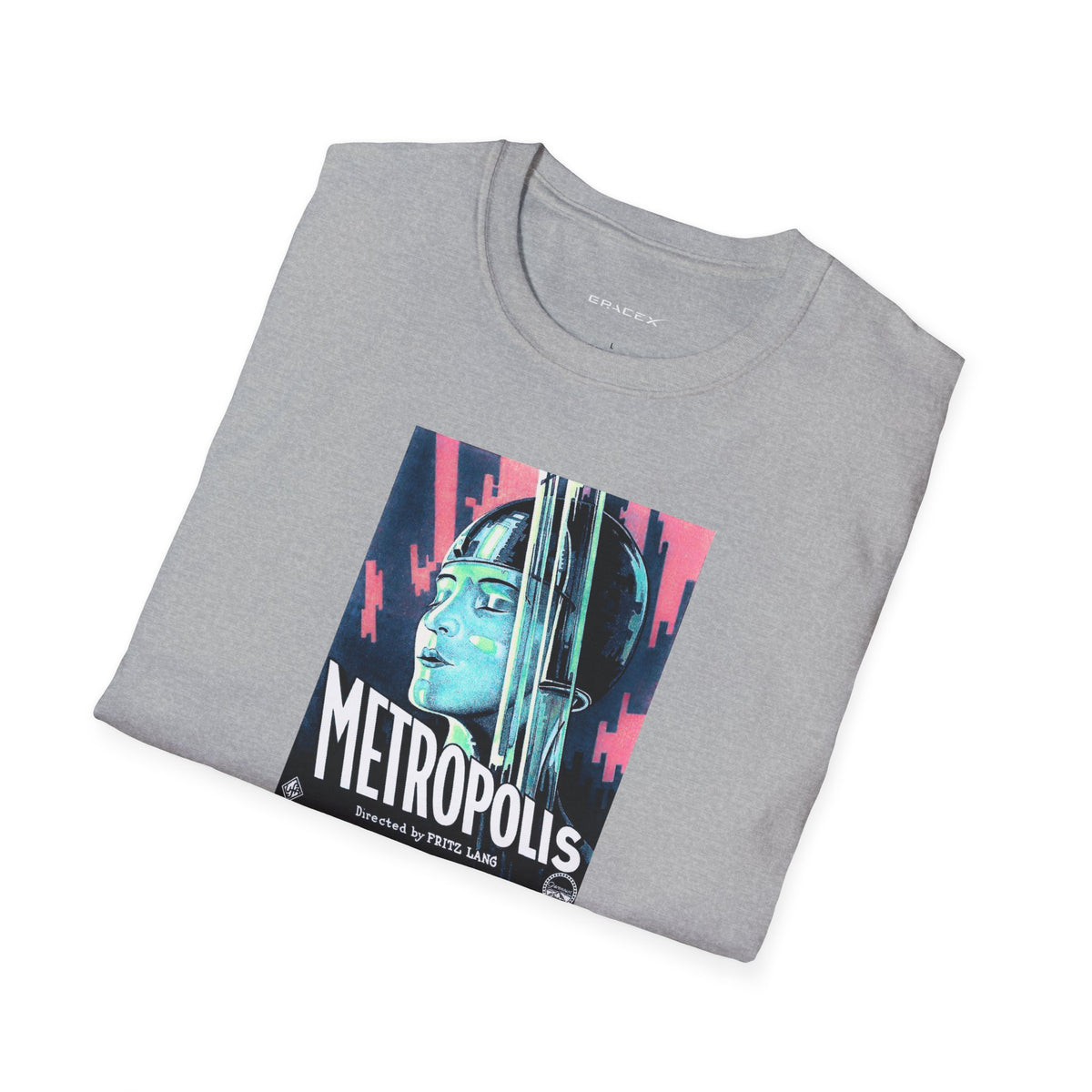GraceX - Metropolis - Vintage Film Series Graphic T-Shirt | Unisex Softstyle Tee, Retro Apparel, Gift for Film Lovers, Unique Fashion, Gift for Him/Her