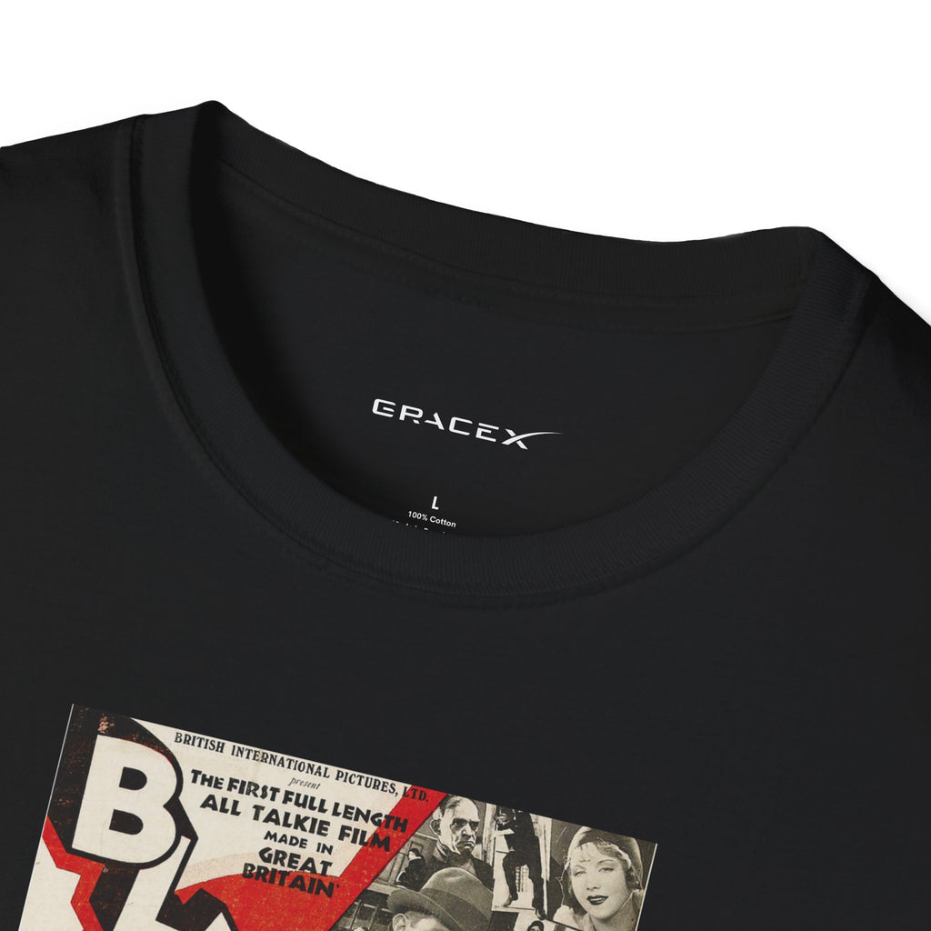 GraceX - Vintage Film Series Tees - Alfred Hitchcock’s Blackmail Movie Poster T-Shirt | Unisex Tee for Everyday Casual Wear, Perfect Gift for Movie Lovers, Artists