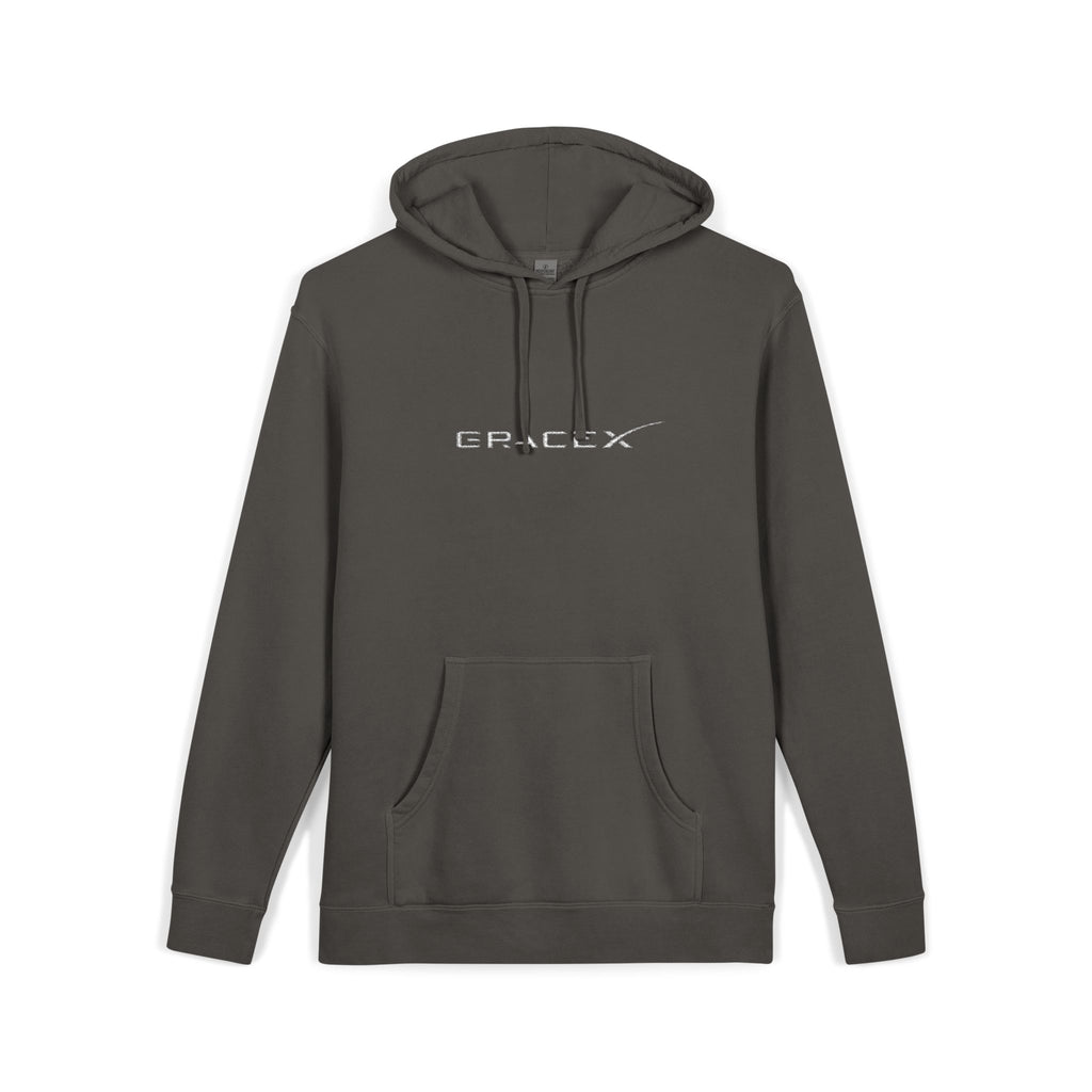 GraceX - Unisex Pigment-Dyed Hoodie | Embroidered Sweatshirt for TRUTH Enthusiasts, Cozy Gift for TRUTH Lovers, Casual Wear for Lie Detectors!