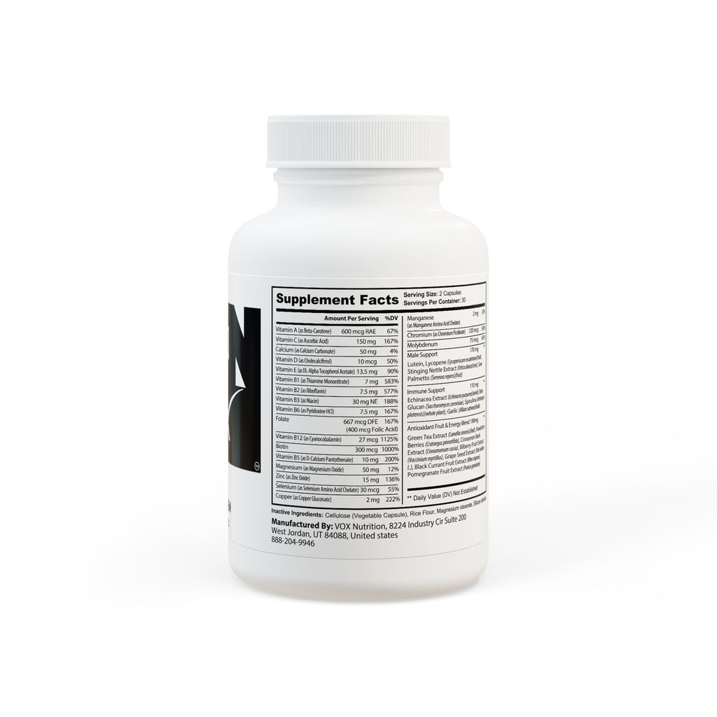 4MEN by GraceX, Daily Multivitamin for Men Supplement (60 Capsules)