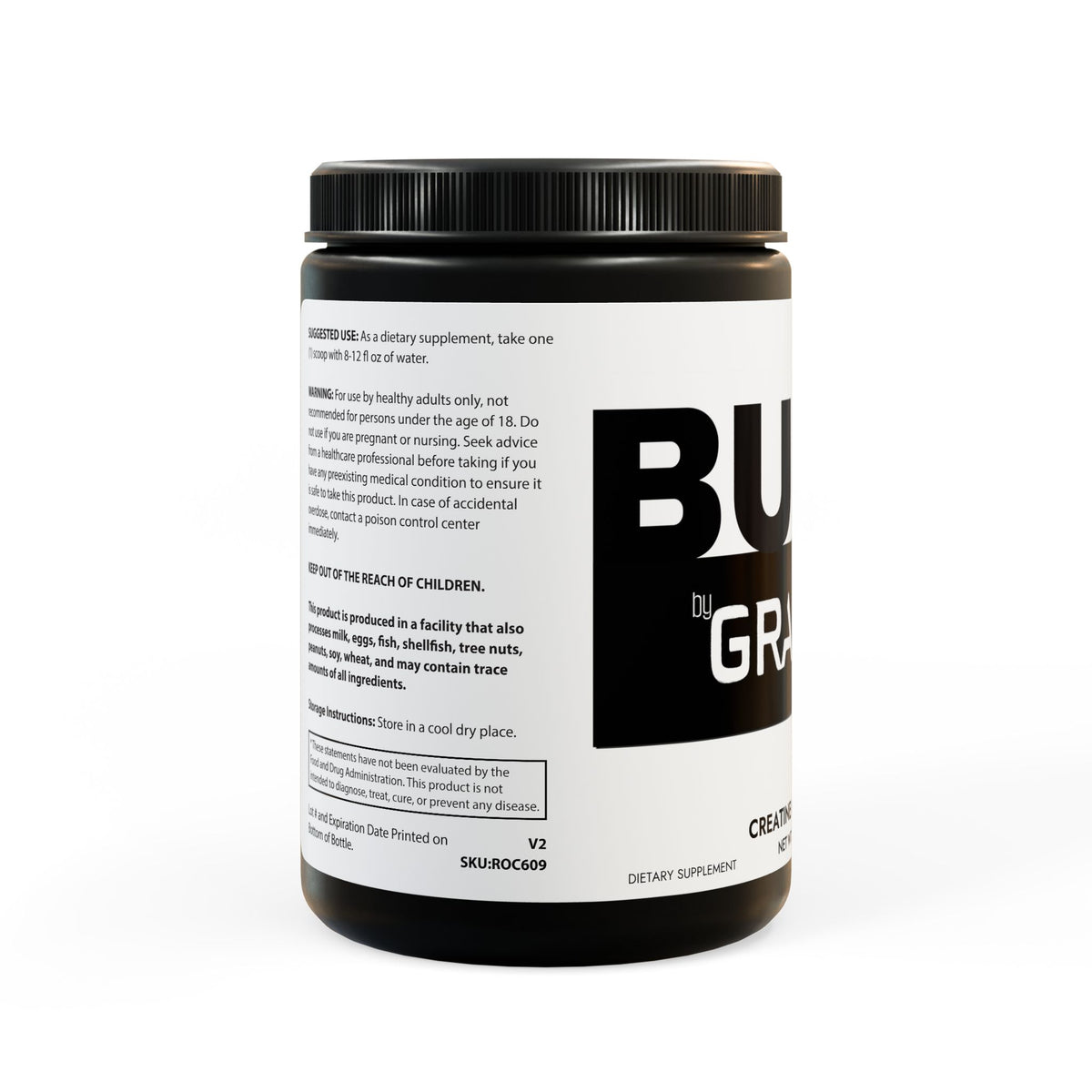 BUILD by GraceX, Creatine Monohydrate Supplement (300g, 10.58oz)