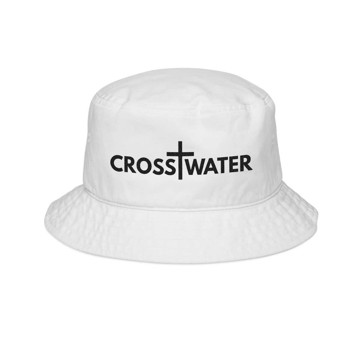 Crosswater Embroidered Bucket Hat — Faith & Fishing Hat